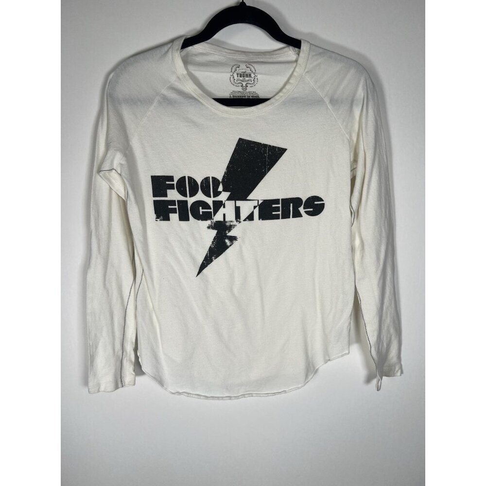 TRUNK LTD cream black Foo Fighters authentic Y2K rock long slv tshirt XS
